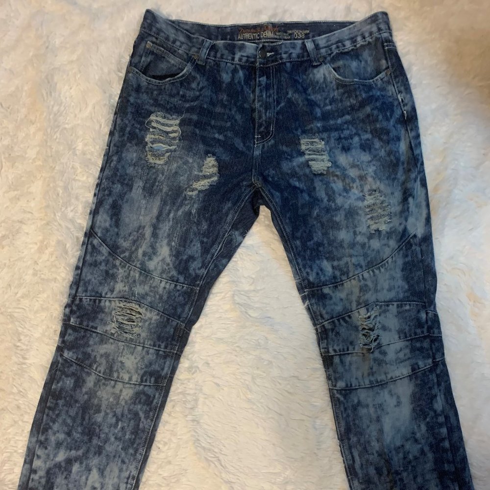Denim & Rivets Distressed Men Jeans 40